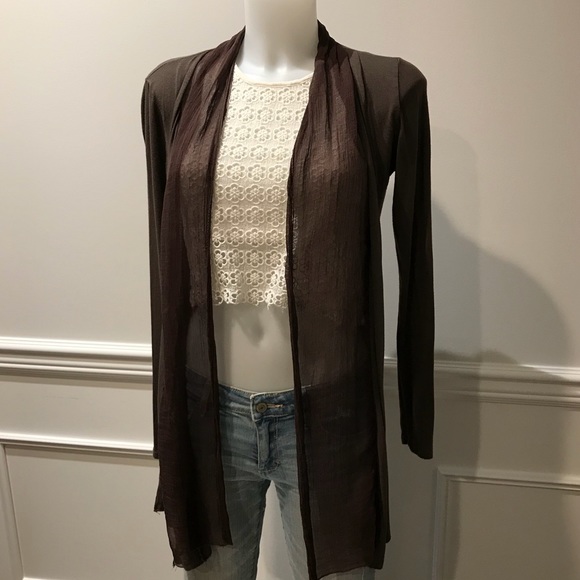 Made in Italy Tops - Flowy Made in Italy brown long sleeve cover